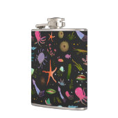 海の生き物パターン フラスク (左)