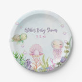 海の生き物ベビーシャワープレート ペーパープレート (正面)