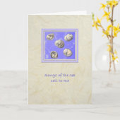 海の生き物考えるの貝殻のカード カード (黄色い花)