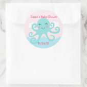 海の生き物/シール/カップケーキトッパーの下 ラウンドシール (バッグ)