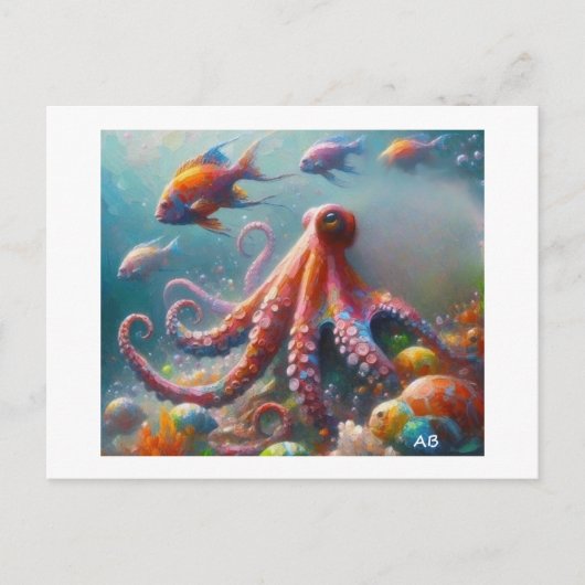 海の生き物 ポストカード (正面)