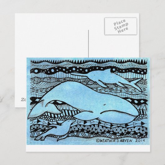 海の生き物 ポストカード (正面/裏面)