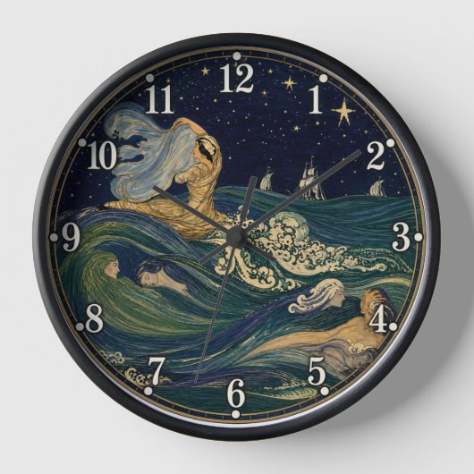 海の生き物 壁時計 (正面)