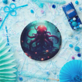 海の生き航海の物の下のタコ ペーパープレート (パーティー)