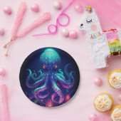 海の生き航海の物の下のタコ ペーパープレート (パーティー)