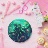 海の生き航海の物の下のタコ ペーパープレート (パーティー)