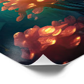 海の生き航海の物の下のタコ ポスター (コーナー)