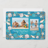 海の生命写真フレーム ホリデーカード 招待状 (正面)