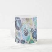 海の生命青緑のマグ フロストグラスマグカップ (正面左)