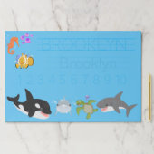 海の生活かわいい手紙とナンバーズの活書動 ペーパーパッド (インサイチュ)