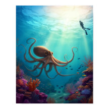 海の生物がダイバーを発見