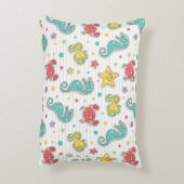 海の生物のパターン アクセントクッション (裏面(縦))