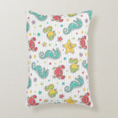 海の生物のパターン アクセントクッション (正面(垂直))