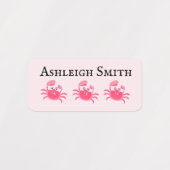 海の生物の子どもの名前ラベル ラベル (デザイン1)