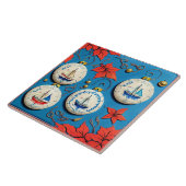 海の生物をモチーフにした陶芸タイル アートシリーズ11 タイル (側面)