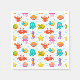 海の生物 スタンダードカクテルナプキン