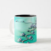 海の生物 ツートーンマグカップ (正面左)