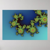 海の生物 – フラクタルポスター ポスター (正面)