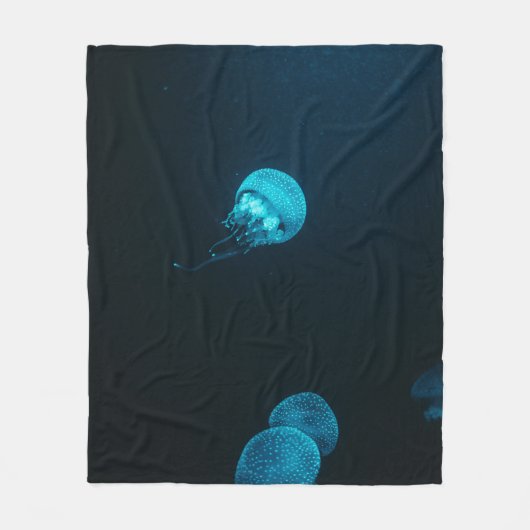 海の生物 フリースブランケット (正面)