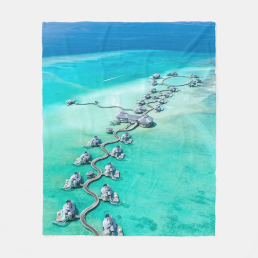 海の生物 フリースブランケット (正面)