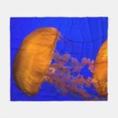 海の生物 フリースブランケット (正面(横))