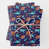 海の生物 ラッピングペーパーシート (インサイチュ)