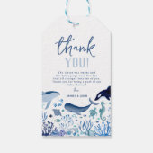 海の男の子の下で赤ちゃんシャワーありがとう ギフトタグ (裏面)