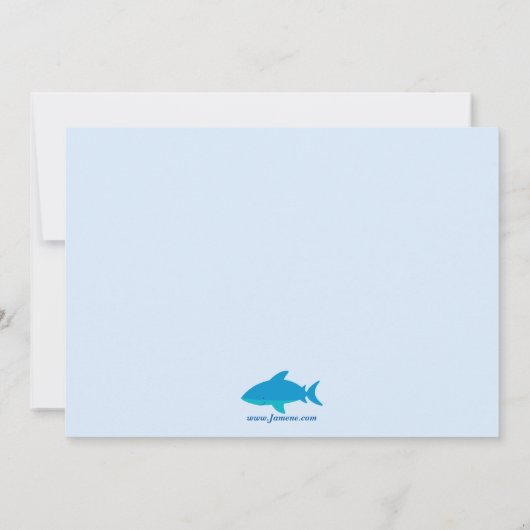 海の男の子の誕生日のパーティの招待状の下でかわいい 招待状 (裏面)