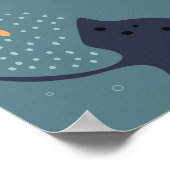 海の男の子の誕生日パーティーのウェルカムサインの下 ポスター (角)