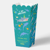 海の男の子の誕生日パーティーの下で笑顔のサメ フェイバーボックス (正面)