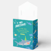 海の男の子の誕生日パーティーの下で笑顔のサメ フェイバーボックス (オープン)