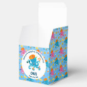 海の男の子の誕生日パーティーの下の青タコ フェイバーボックス (オープン)