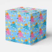 海の男の子の誕生日パーティーの下の青タコ フェイバーボックス (裏面サイド)