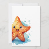 海の男の子の誕生日パーティーの招待の下で可愛い 招待状 (裏面)