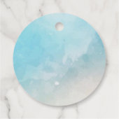 海の男の赤ちゃんの下の青い赤ちゃんシャワー フェイバータグ (裏面)