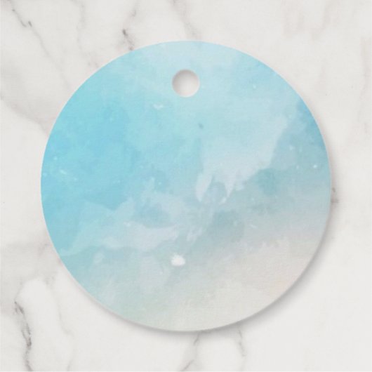 海の男の赤ちゃんの下の青い赤ちゃんシャワー フェイバータグ (裏面)