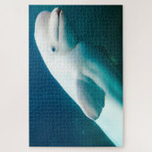 海の白いイルカ。 ジグソーパズル (縦)