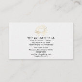 海の白によって*~*の金カニの素晴らしい食事 名刺 (裏面)