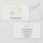 海の白によって*~*の金カニの素晴らしい食事 名刺 (正面/裏面)