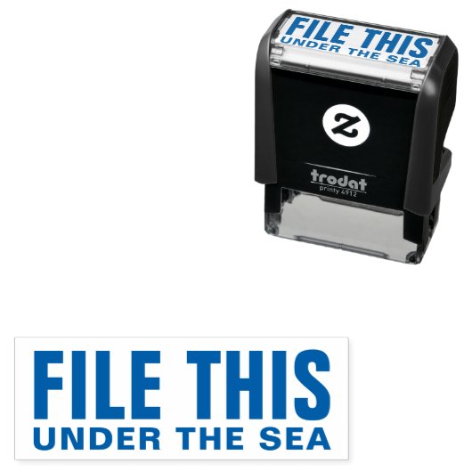 海の皮肉な引用文のジョークの下にファイルおもしろい セルフインキングスタンプ (インサイチュ)