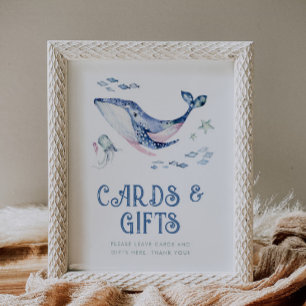 海の看板の下で編集可能な水色 ポスター