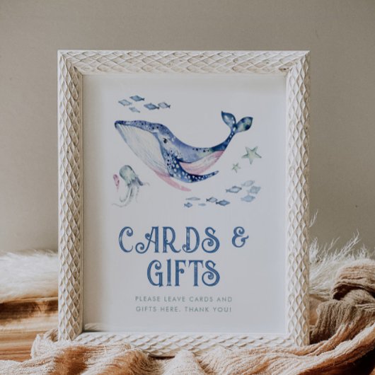 海の看板の下で編集可能な水色 ポスター