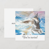 海の真ん中の馬 招待状 (正面/裏面)