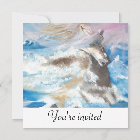 海の真ん中の馬 招待状 (正面)