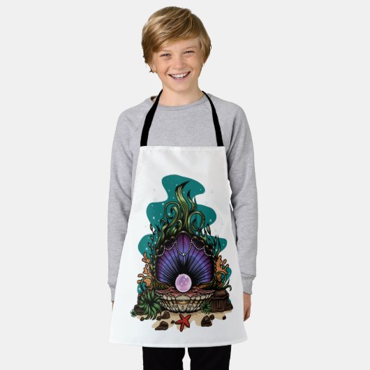 海の真珠 エプロン (着用した状態)