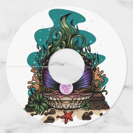 海の真珠 ワイングラスタグ (正面)