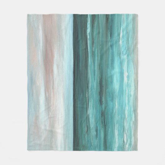 海の眺め265の水の海 フリースブランケット (正面)