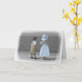 海の眺め カード (黄色い花)