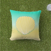 海の砂と海グラデーション色 アウトドアクッション (芝生)