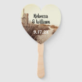 海の砂丘のファンを持って保持結婚する ハンドファン (裏面)